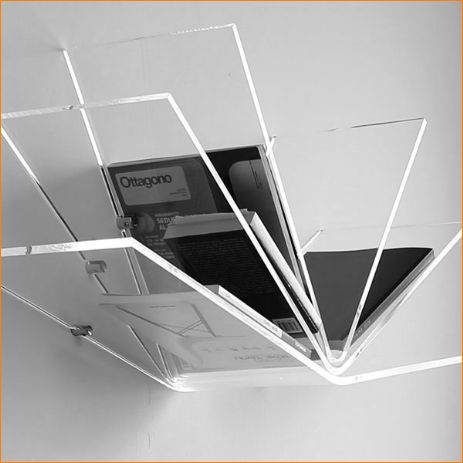 book shelf made by plexyglass