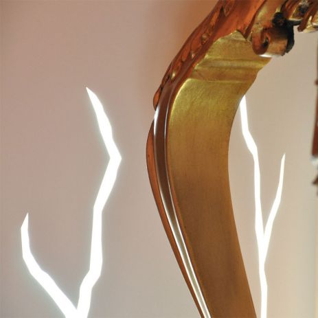 Molocko, sculptural wooden lamp