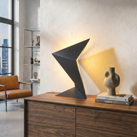 Aurora limited edition design lamp placed in a modern minimal setting