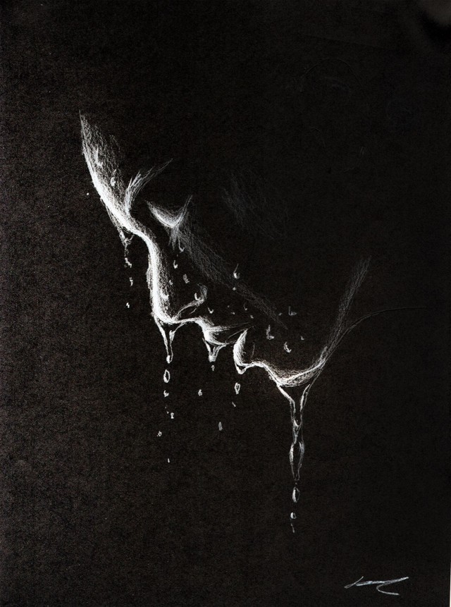 Drops on wet woman face, black paper sketch.jpg